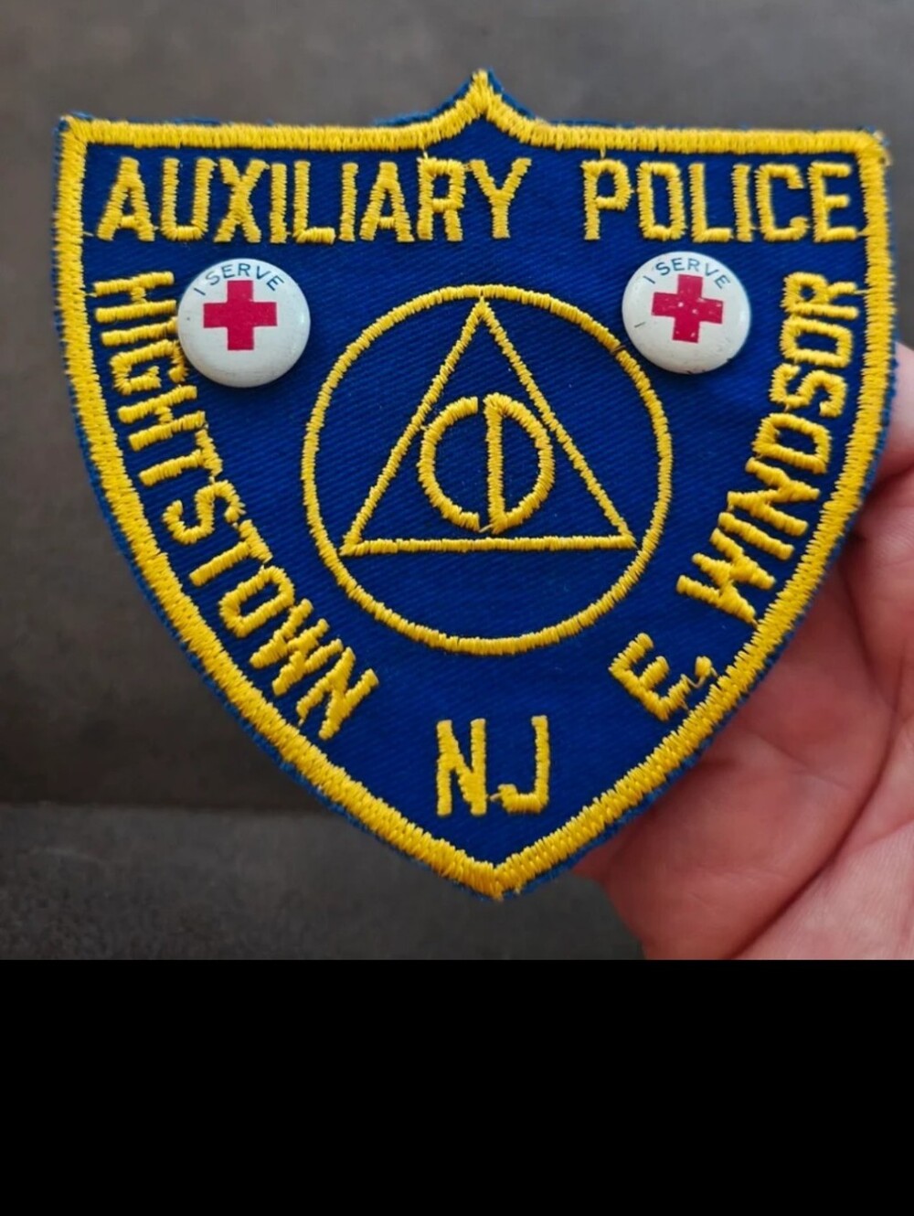 1950s/60s Rare Civil Defense Auxiliary Police Highstown, & E. Windsor N.J Patch.